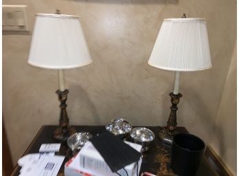 Small Table Lamps, Pair (2)