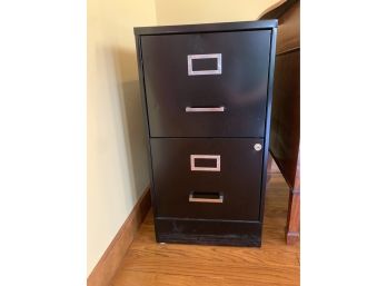 Black 2 Drawer Filing Cabinet