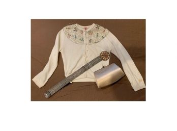 Vintage Sweater, Belt, And Handbag