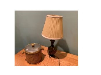 Vintage Lamp And Ice Bucket