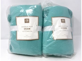 New In Packaging Pottery Barn Crinkle Puff Pillow Shams