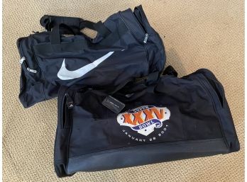 Nike Duffel Bag And Adidas Super Bowl Duffel Bag