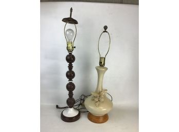 Mid Century Lamp Lot Of 2