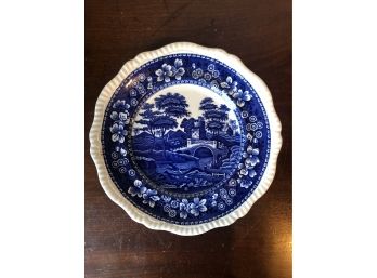 Vintage Blue Transfer Ware Copeland Spodes Tower England Plate