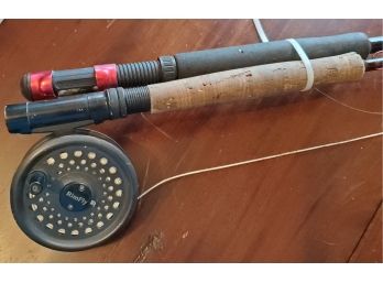 2 Vintage Fishing Poles: A GRF 1000 Rim Fly, England & A Mitchell Series Graphite Powered R800 MF 6 -7 WT