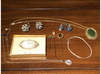 Lot Of Fine Assorted Jewelry : Mostly Costume With Mixed Sterling & Gold Plate, Gems, Pearls, Enamel, Etc :)