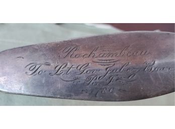 GORHAM Electroplate Large Presentation Serving Spoon For 'rochambeau To Lt. Gov Jabez Bowen P T 1780'