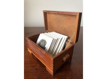 Lot Of US Constitution Sailing Ship Commemorative Coins Launched From Boston Mass 1797 & Bonus Wooden Chest