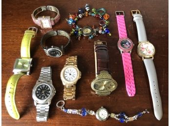 Large Lot Of 10  Beautiful Wristwatches