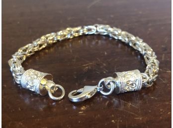 Stunning Woven Sterling Silver Bracelet - Marked 925