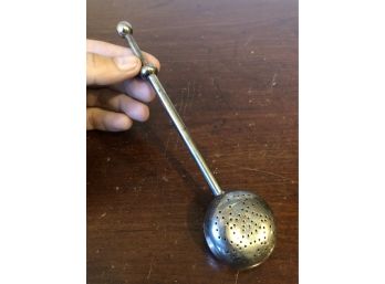 Vintage Metal Tea Leaf Holder / Spoon 6 3/4 Inches Long