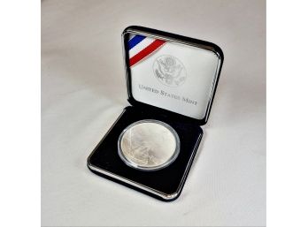 1993 Silver Eagle In Blue Velvet Mint Case 1 Oz .999 Silver(good Date)