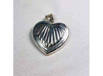 Large Sterling Silver Heart Pendant