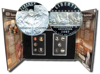 2007 United States Legacy Collection 16 Proof Coin Set With 2 SILVER DOLLARS