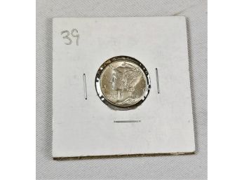 1939 Mercury Dime Silver Uncirculated(82 Years New)