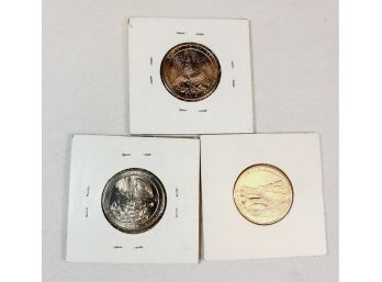 3 America The Beautiful Quarters (hawaii, New Mexico And Puerto Rico)Uncirculated