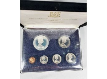 1973 British Virgin Island Coinage Proof Set   (dollar  Silver    .925)