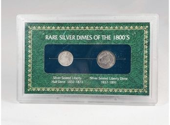 Rare Silver Dimes Set From 1800's  (seated Liberty Half Dime And Dime)