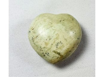 Heart White Smooth Stone