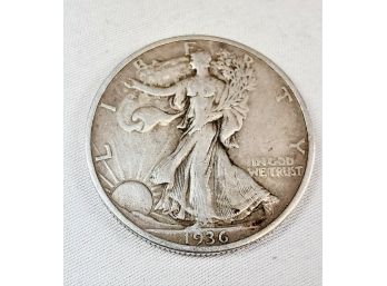 1936 S  Walking Liberty  Silver Half Dollar