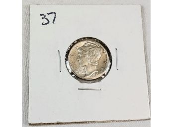 1937 Mercury Dime Silver( Almost Uncirculated)