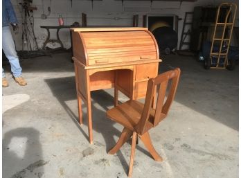 Vintage Childs School Desk & Chair