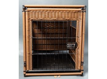 Woven Resin Dog Cage