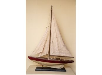 Model Wooden Sailboat