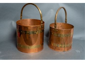 Two Copper & Brass Buckets