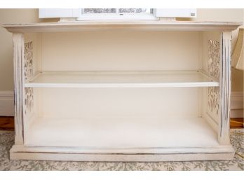 White Shabby Chic Two Shelf Bookcase