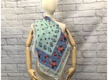 Italian Cotton 29' Square Floral Scarf