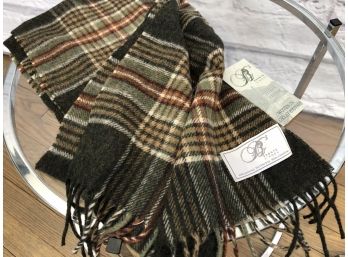 Bronte Moon Lambswool Scarf Made In Great Britain, New With Tags