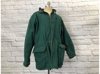 Vintage Forest Club Men's Canvas Outdoor Jacket, Fleece Lined - Sz L