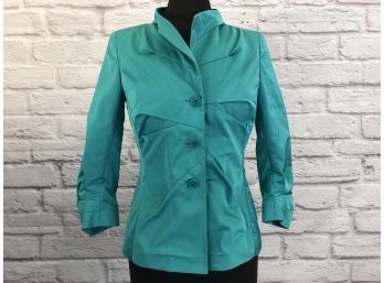 Lafayette 148 Turquoise Modern Fitted Jacket - Sz 4