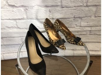 Ellen Tracy And Anne Klein Heels, Animal Print And Snake Skin, Fab - Sz 7.5