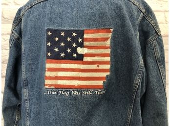 As American As Apple Pie - Denim Jacket Flannel Lined, Vintage, By Imus -sz XL