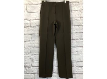 Diane Von Furstenberg Olive Green Raised Front And Back Crease - Sz 2