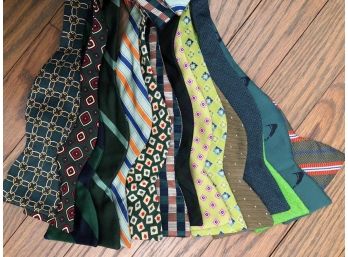 Bow Ties - Set 7 - The Green Family, Assorted Designers, Excellent Condition