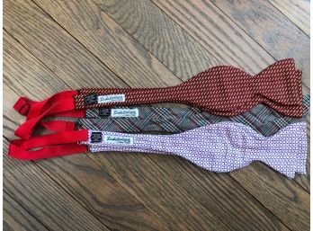 3 Turnbull And Asser Bow Ties, Made In England - Iconic