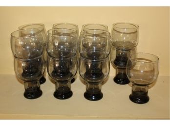 Assorted Tinted Black Glassware