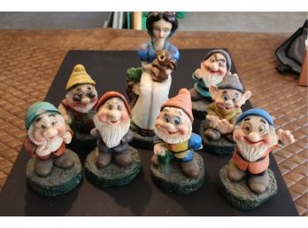 Concrete Snow White And Seven Dwarfs Statues