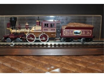 American Locomotive In Covered Display Case