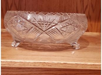 Cut Crystal Footed Bowl