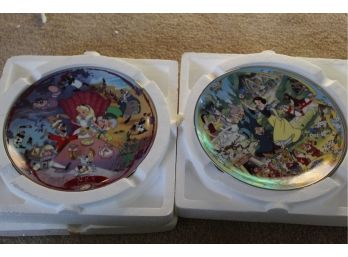 Disney Alice In Wonderland And Snow White And The Seven Dwarfs Collector Plates