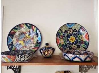 Mexican Talavera 5 Pc. Pottery