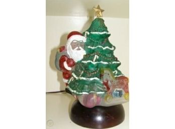 Old World Christmas Santa Hugging Tree Light - 1988