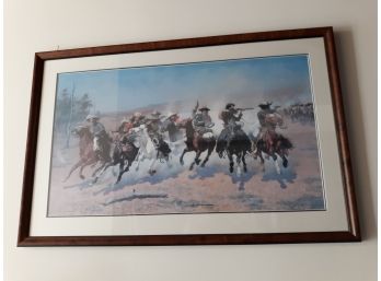 ' A Dash For The Timber ' By Frederic Remington