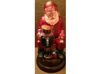 Old World Christmas Santa With Nutcracker Light-1992