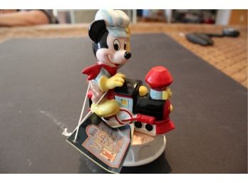 Walt Disney Mickey Riding A Train Schmid Music Box