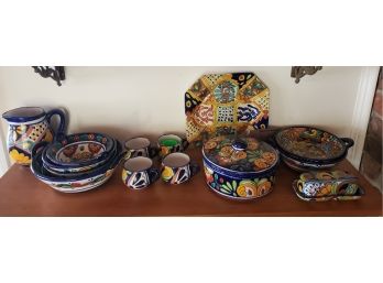 Mexican Talavera 14 Pc. Pottery